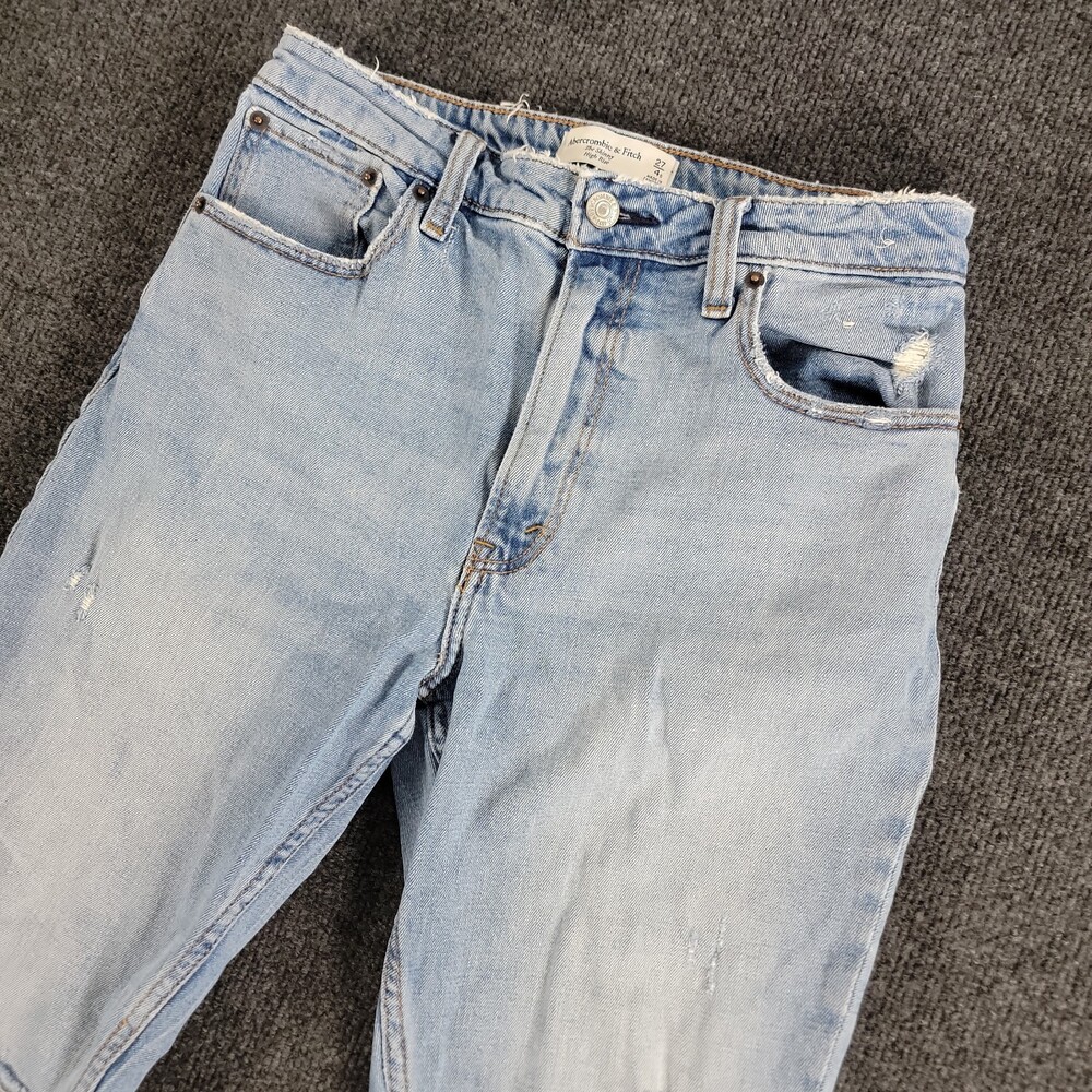 Abercrombie & Fitch Jeans Womens 27 Blue Light Wash Skinny High Rise Distressed